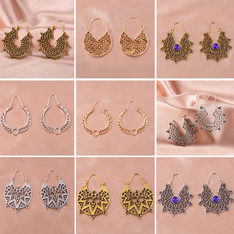 Ethnic Fashion Instagram - Hollow Carved for Women's Instagram Geometric