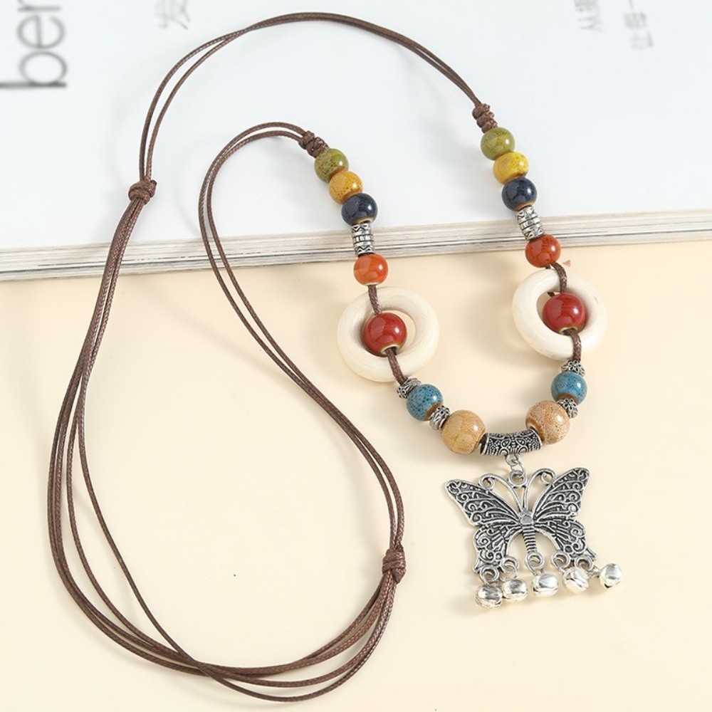 Ethnic Wear Fashion Designer - Ethnic Style Butterfly Pendant Long Length