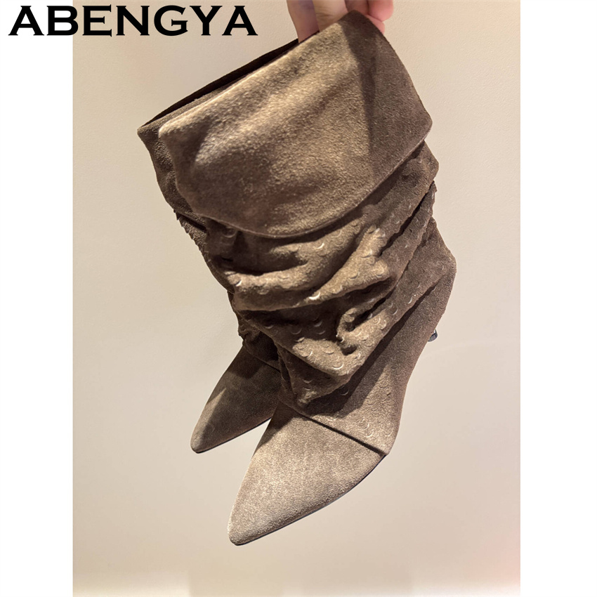 Women's Mid Calf Short Boots 2 - огляд і ціна Ethnic Fashion In