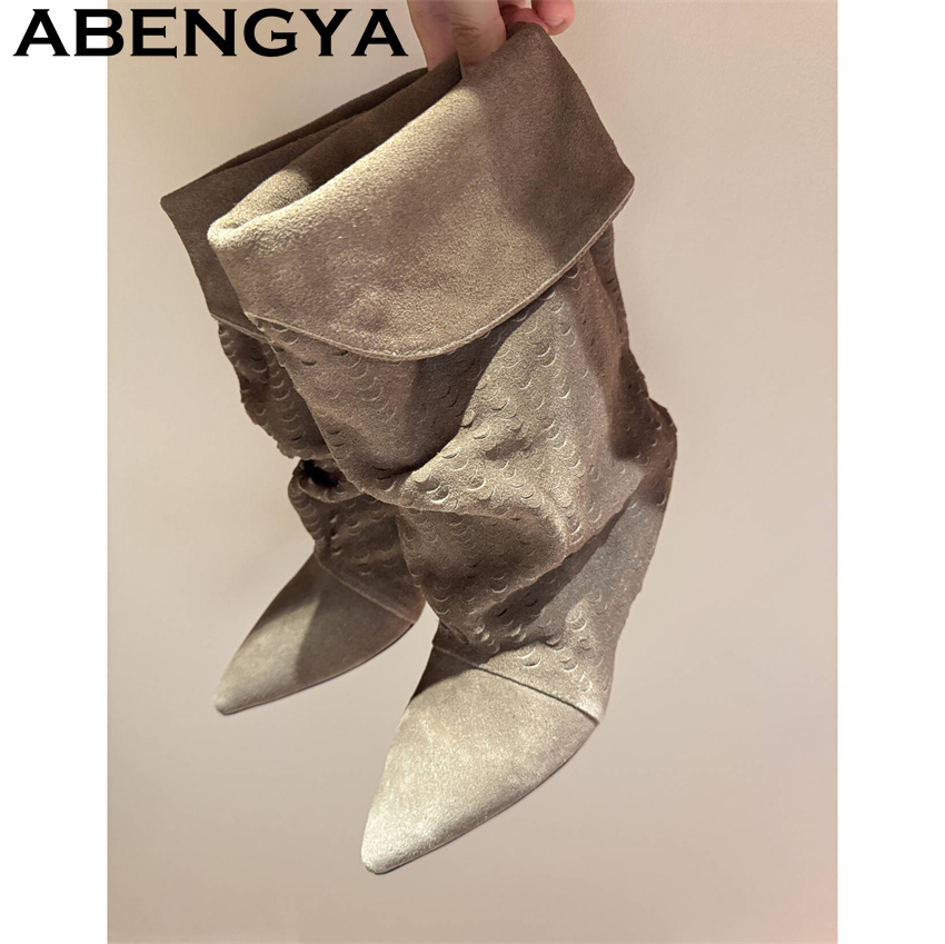 Women's Mid Calf Short Boots 2 - огляд і ціна Ethnic Fashion In